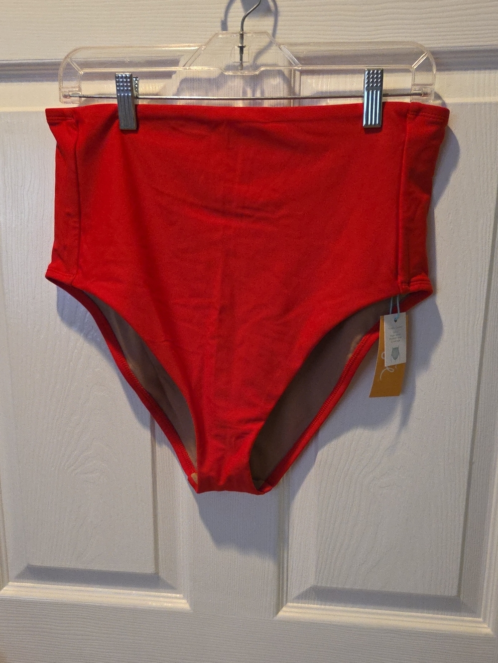 Kona Sol High-Waist Bikini Bottom in Bright Red